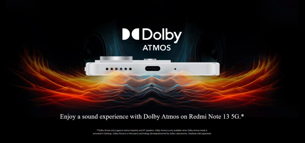 Redmi 13 5G dolby atmos support